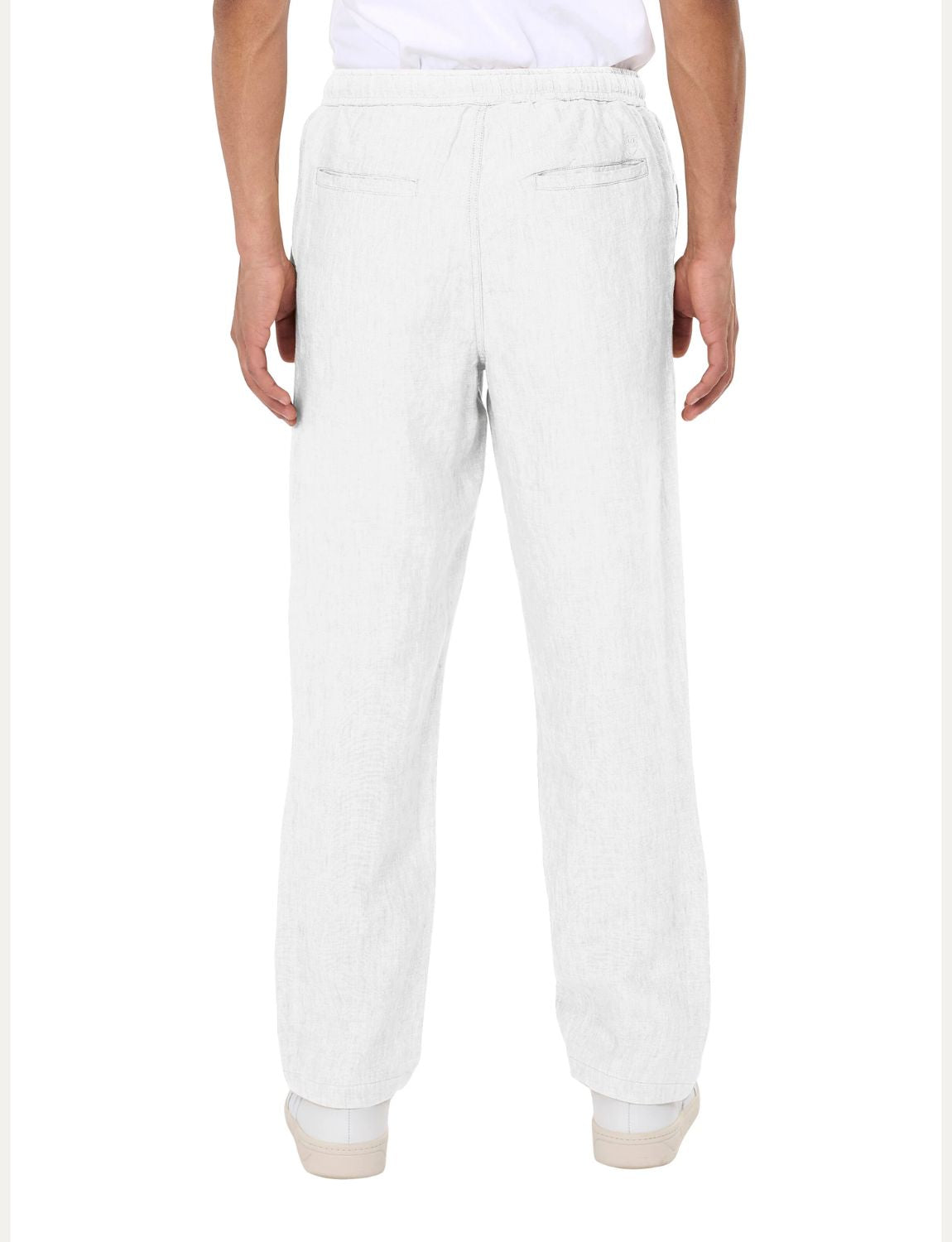 Pantalon en lin bio | Blanc "fig loose linen pants bright white"