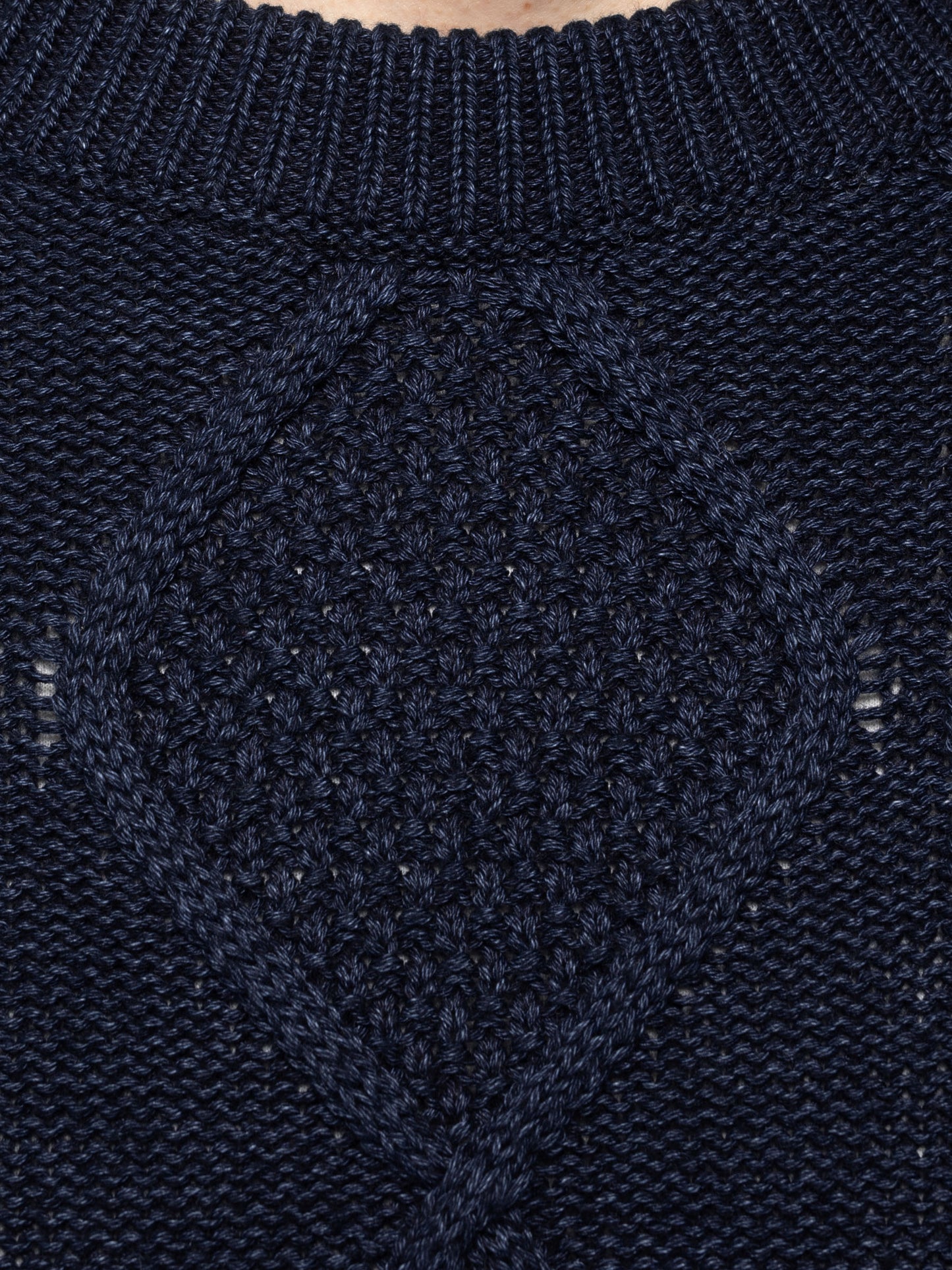 Pull marine en coton bio - Didrik Braided indigo