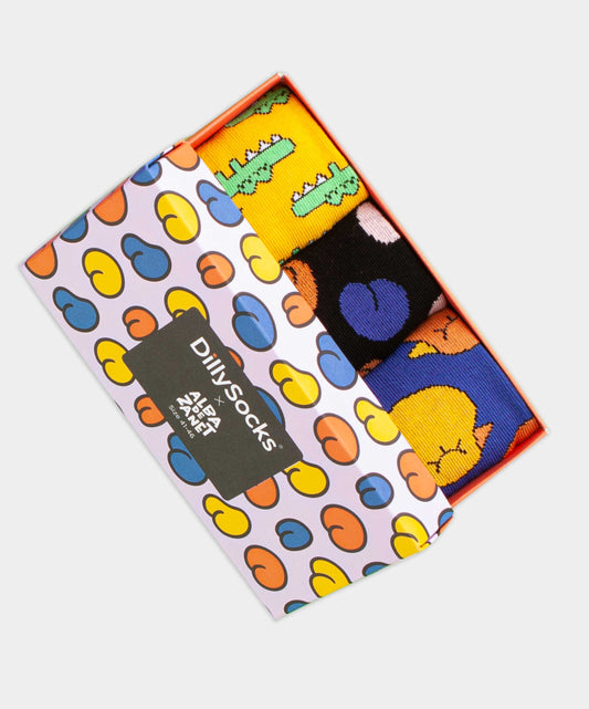 Pack 3 paires chaussettes en coton bio | multicolore "alba de zanet"
