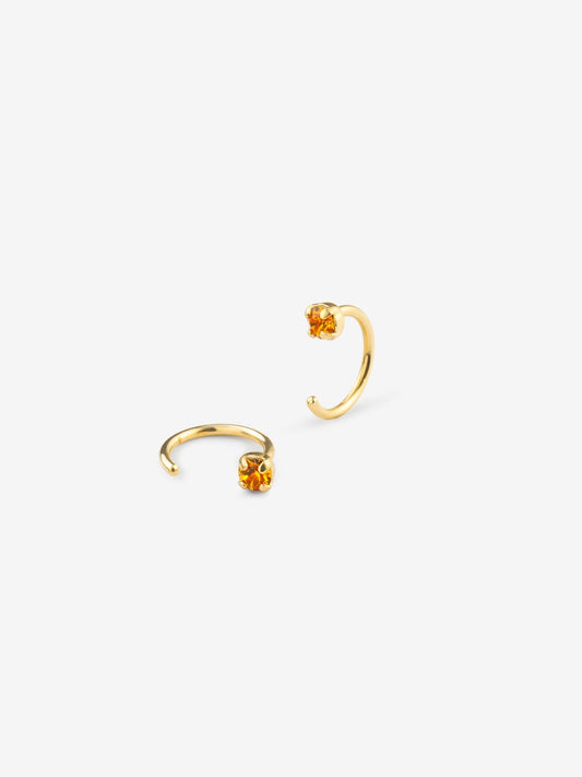 Paires de boucles d'oreilles en or certifié | "dimitri topaze - or topaze"