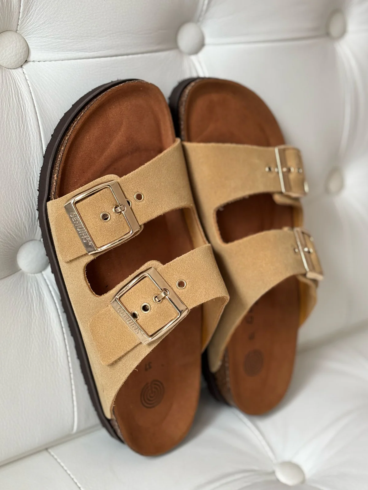 Sandales camel en cuir certifié - hawaii leather camel
