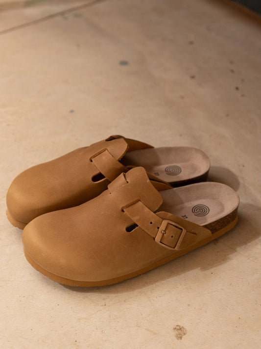 Sabots en cuir certifié | marron "riva apure clay"