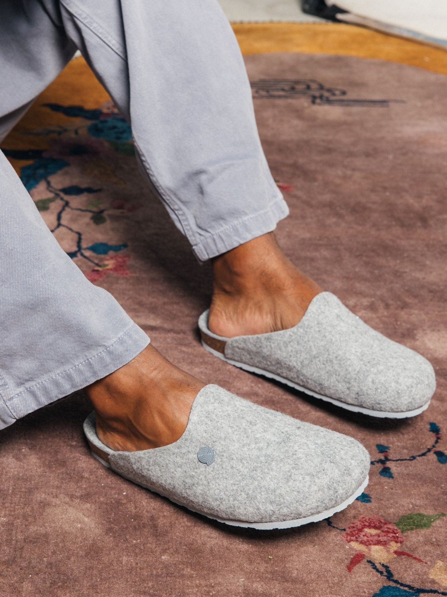 Chaussons sabots en matières recyclées | gris "helsinki monochrome gray"