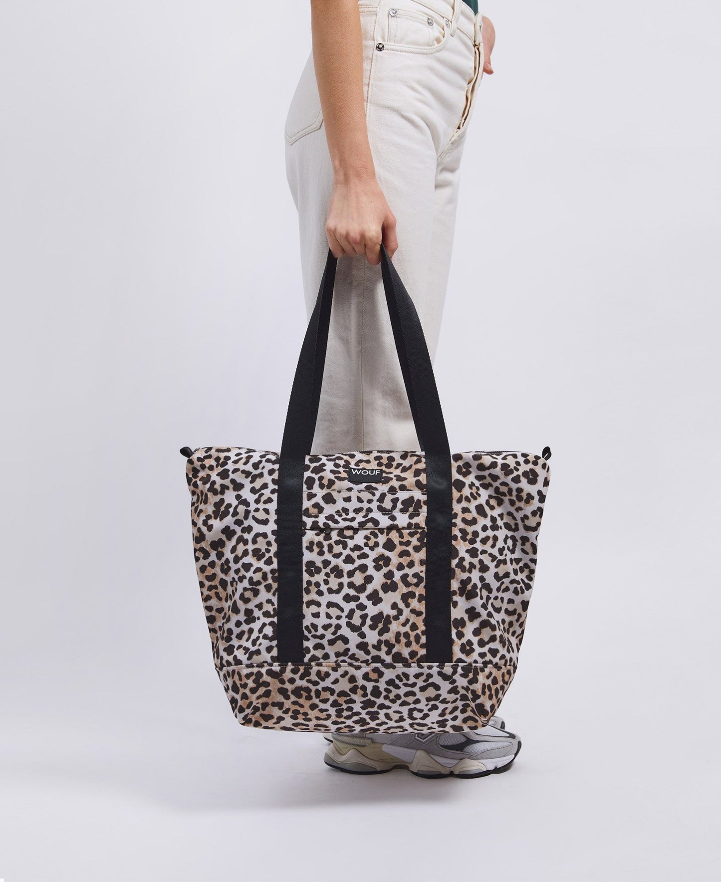 Tote bag en matière recyclée déperlante | léopard "kim tote bag"