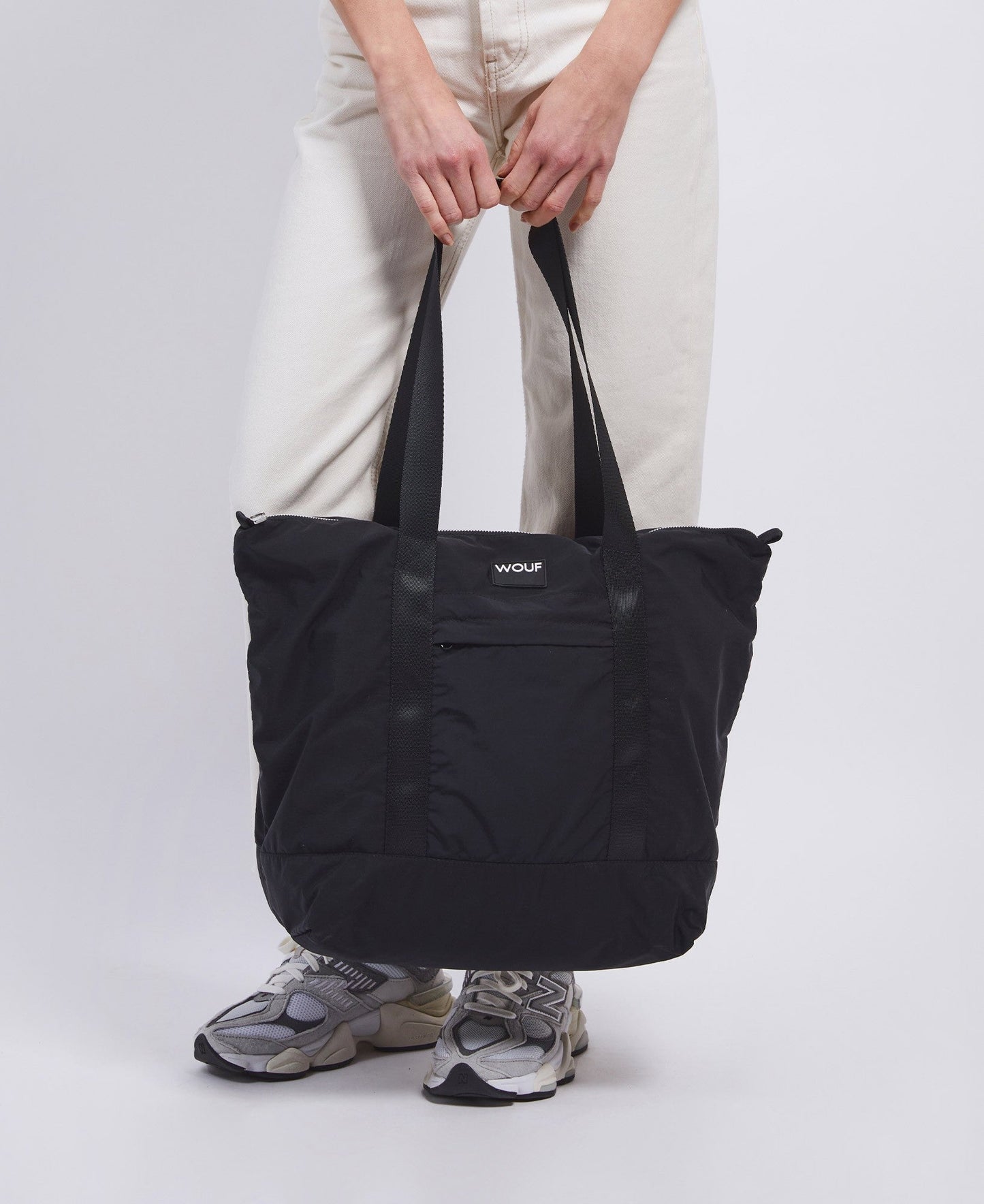 Sac cabas en matière recyclée déperlante | Noir "midnight tote bag noir"