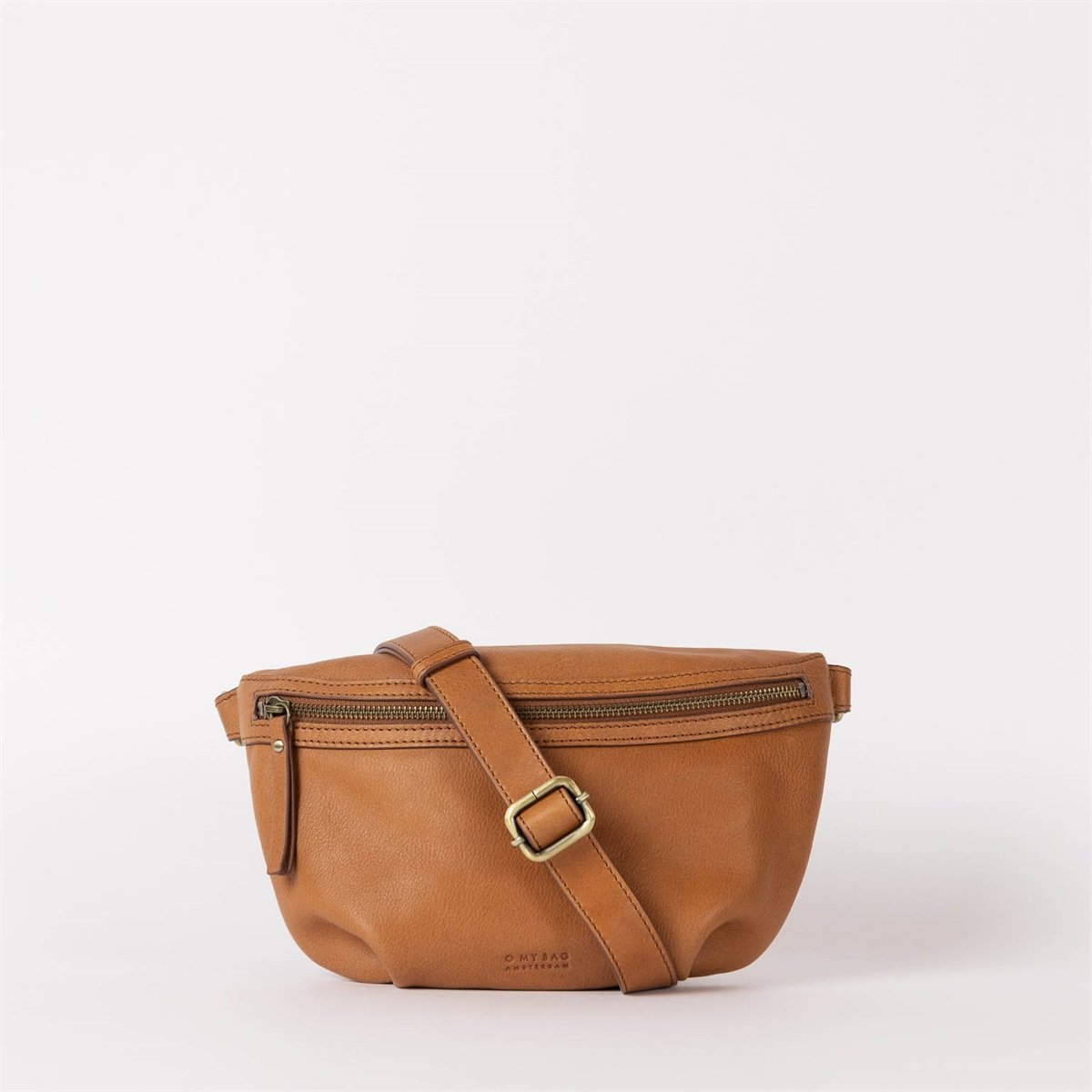 Banane en cuir certifié | Marron "milo oak soft grain"
