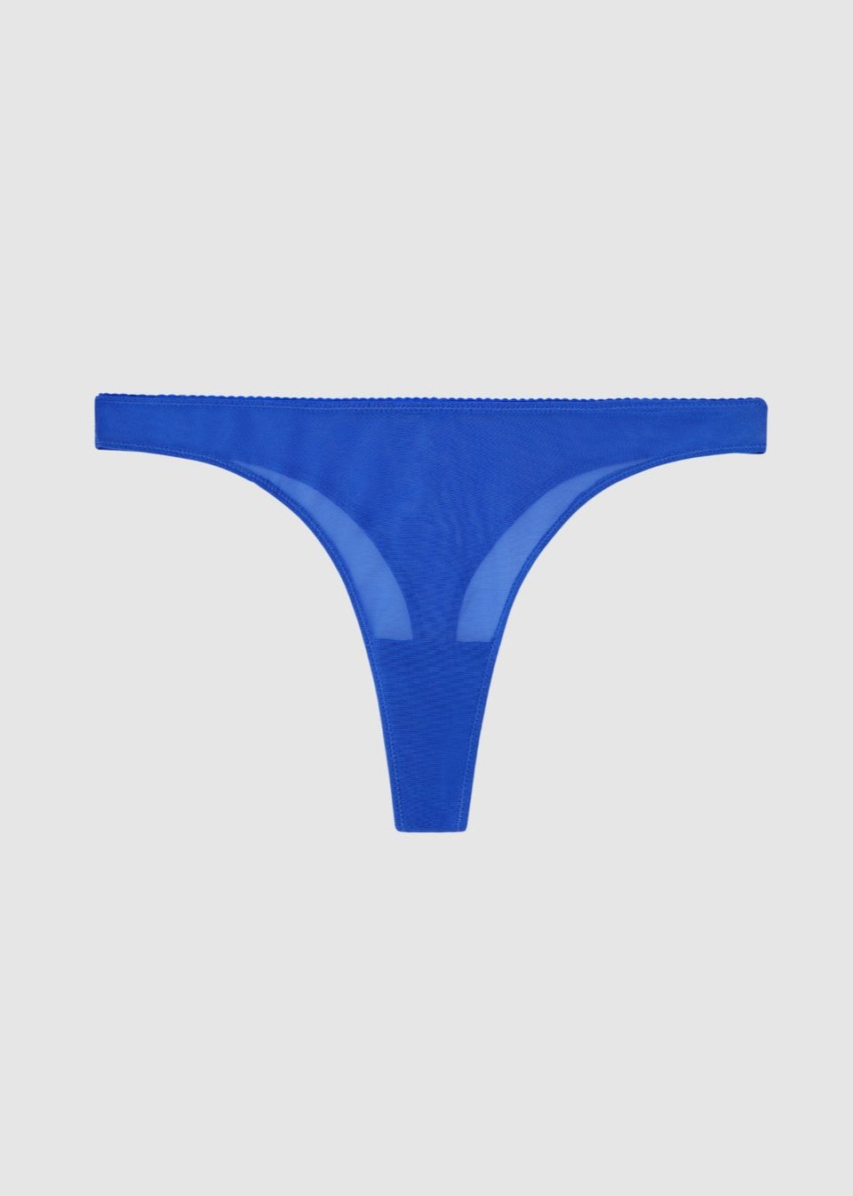 String en matières recyclées | bleu "mesh thong - electric blue"