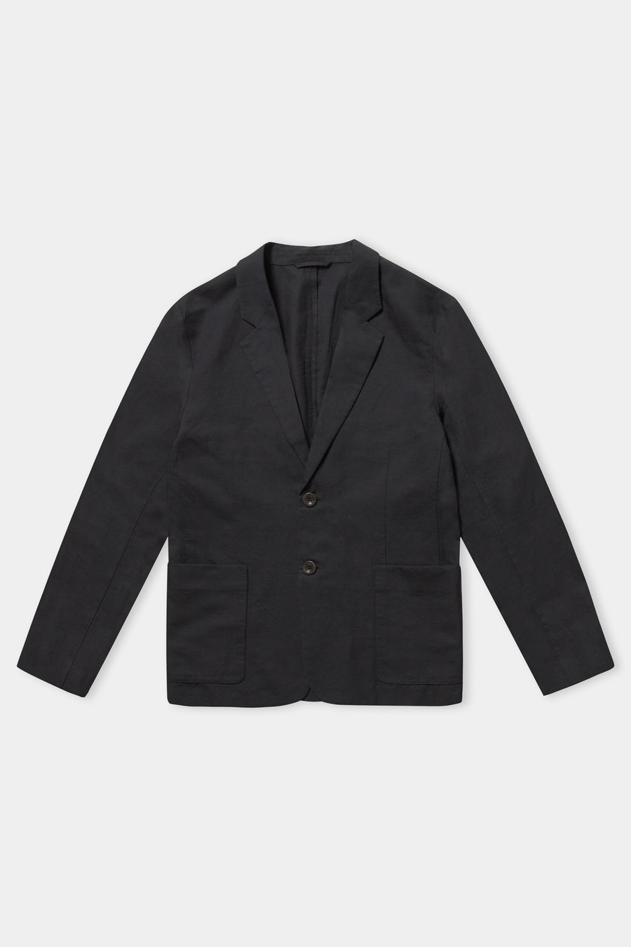Blazer en coton bio et lin | Noir "enver black linen"
