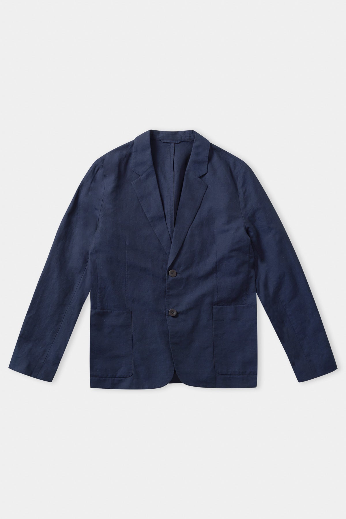 Blazer en coton bio et lin | navy "enver navy"