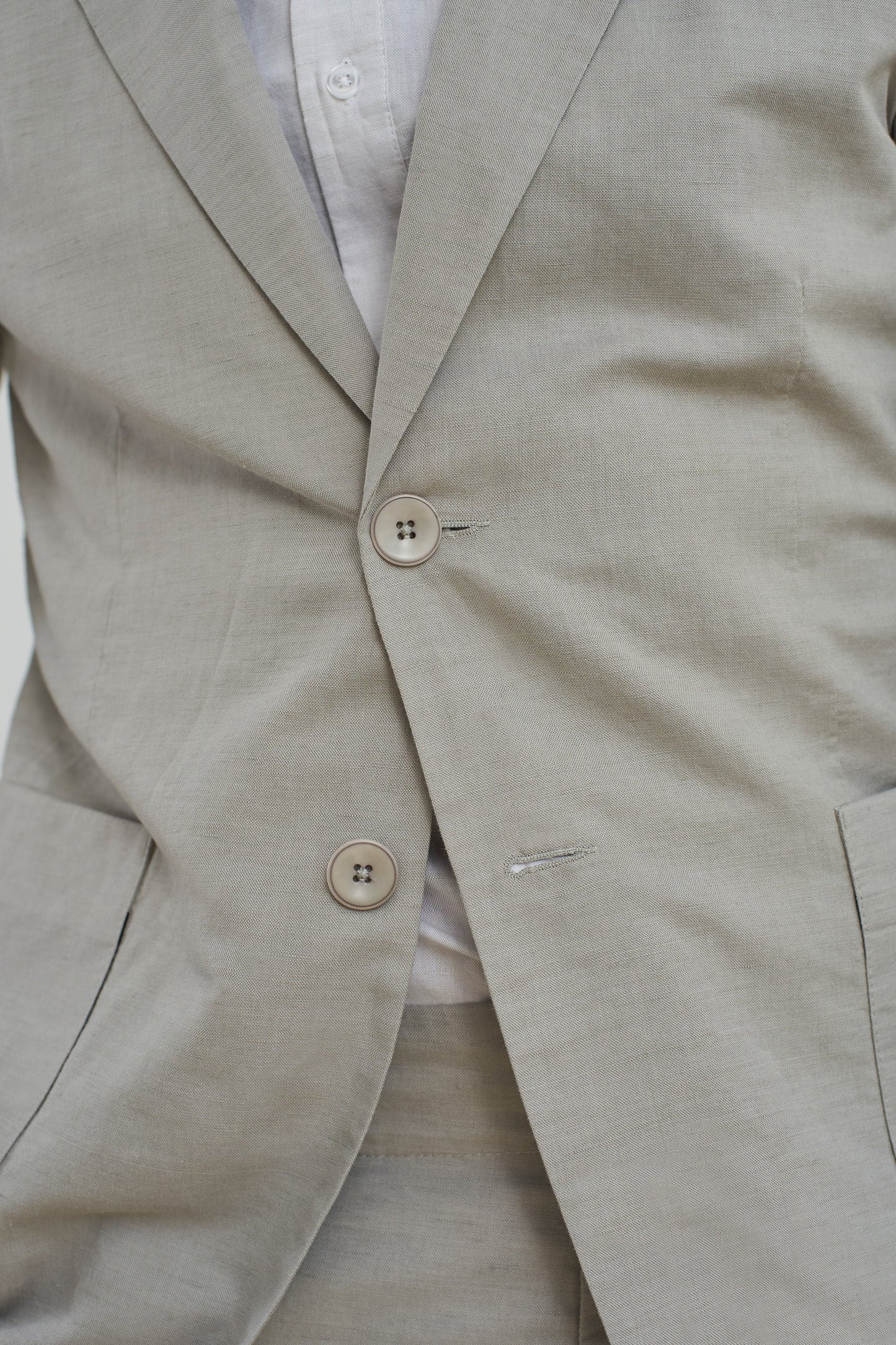 Blazer en coton bio et lin | Lin naturel "enver reed linen"