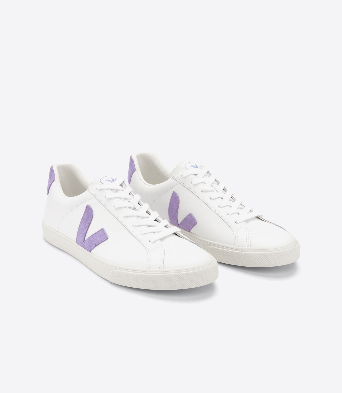 Baskets esplar logo leather extra-white lavande
