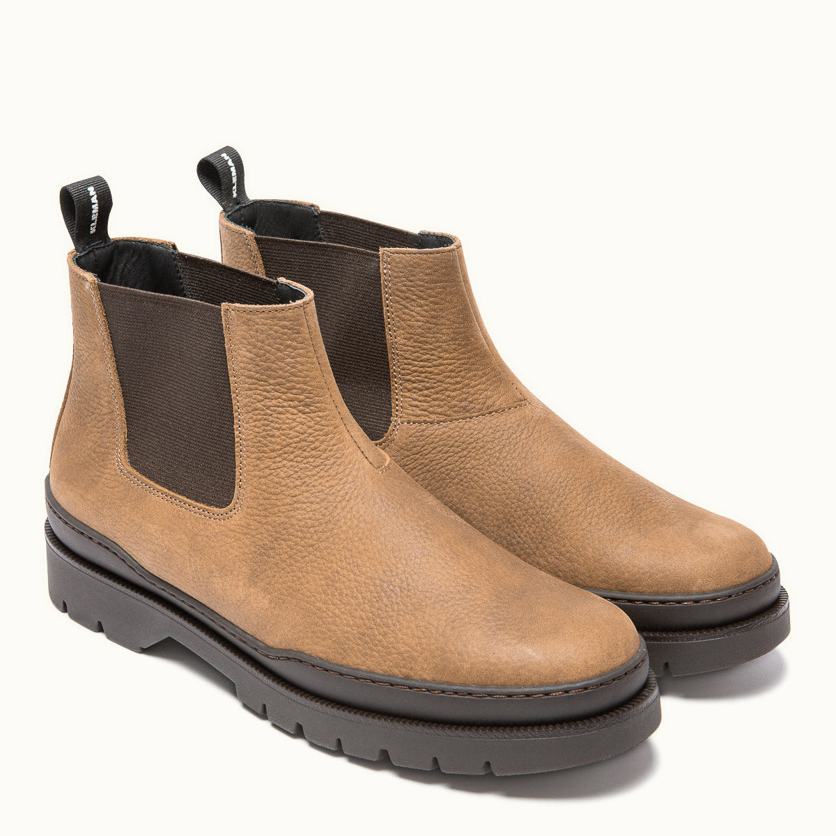 Bottines Chelsea made in France en cuir certifié | marron "escadron tabac"