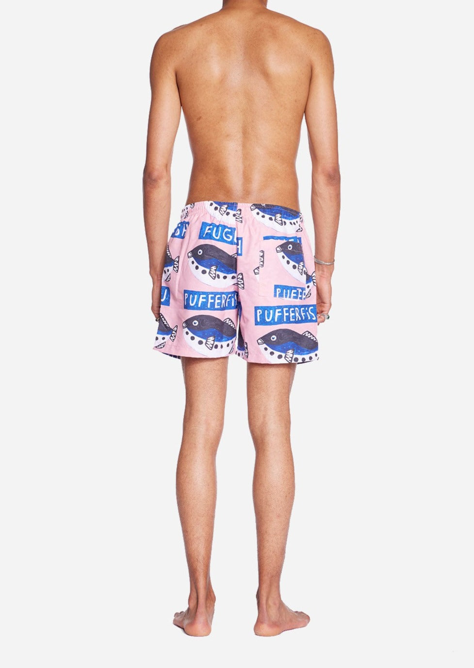 Short de bain en matières recyclées | rose "eugo pattern"