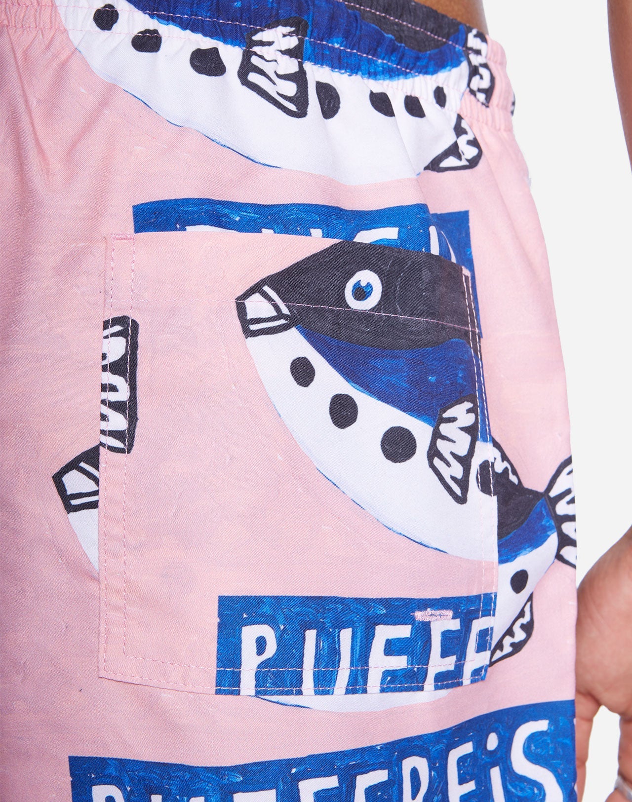 Short de bain en matières recyclées | rose "eugo pattern"