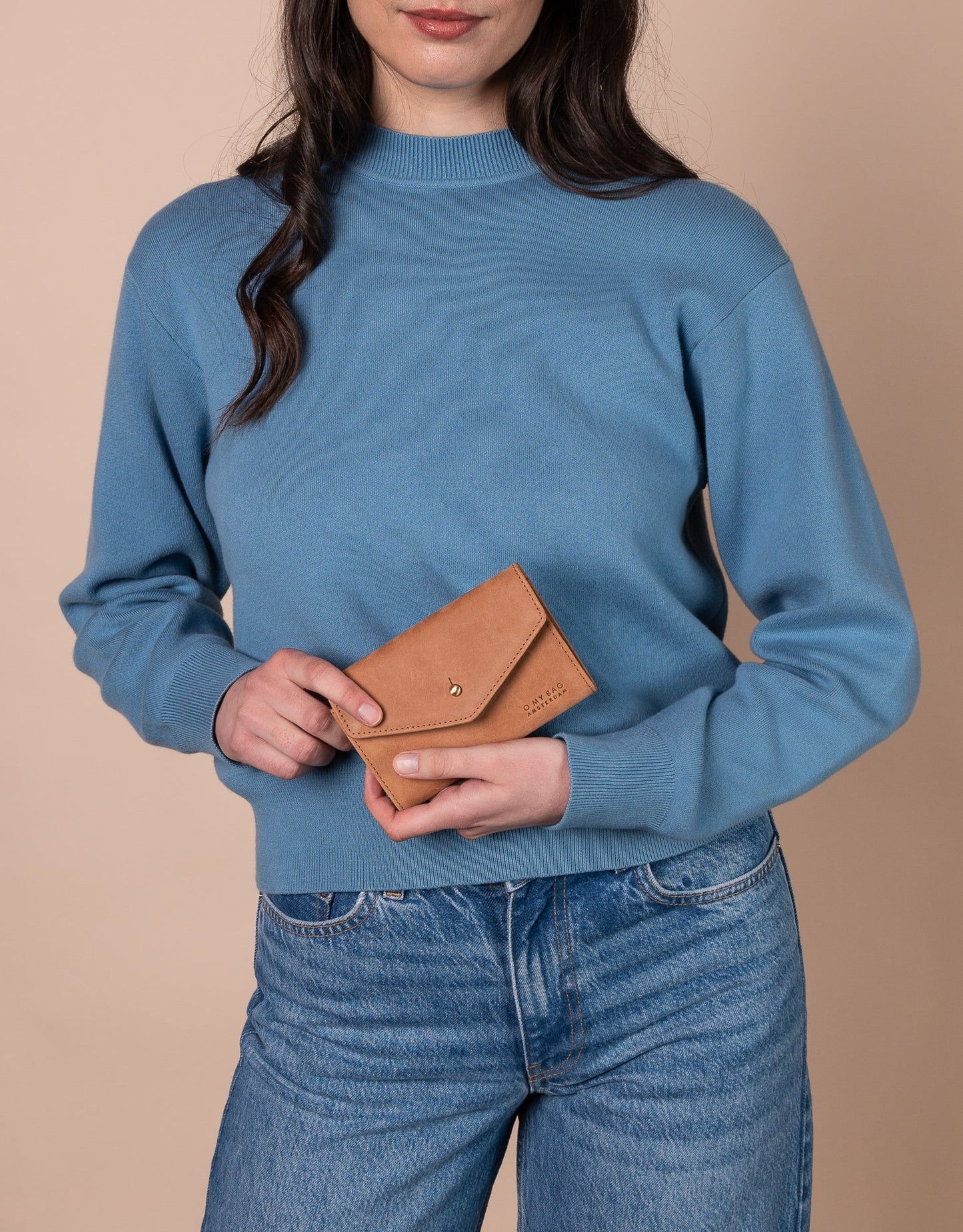 Portefeuille en cuir certifié | marron "jo's purse camel hunter leather"