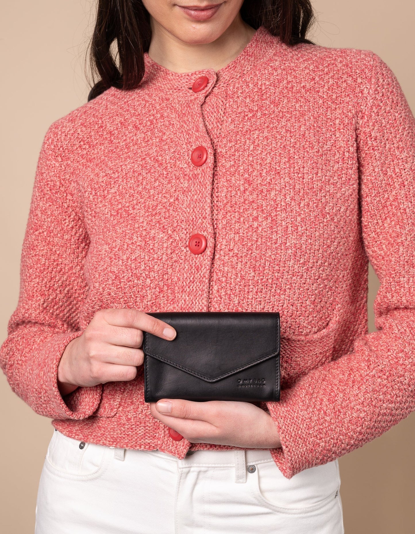 Portefeuille en cuir certifié | noir "jo's purse black leather"