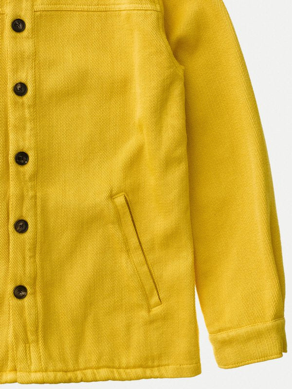 Surchemise jaune twill en coton bio - elias