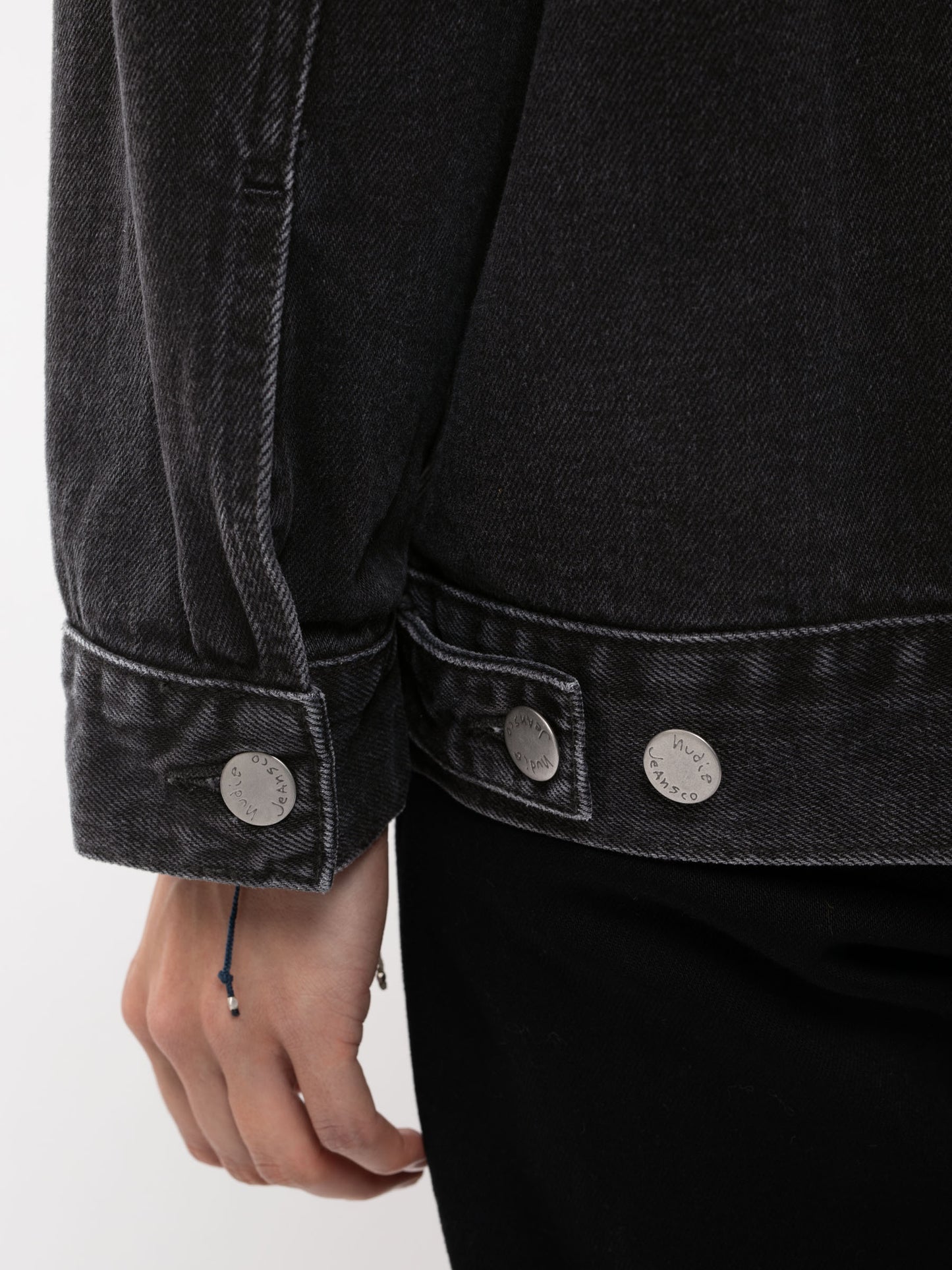 Veste jean en coton biologique | noir "Elin Black Trace"