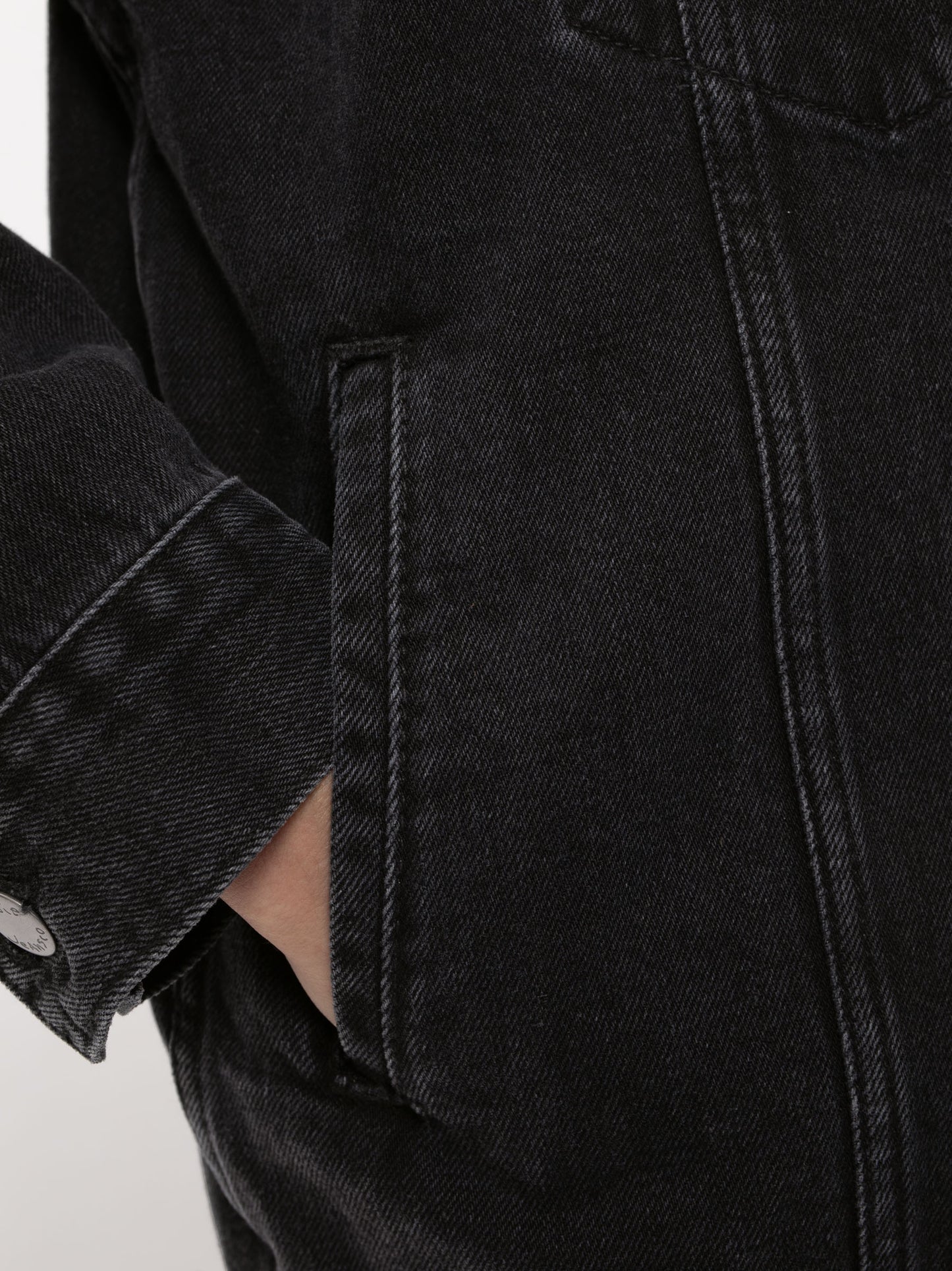 Veste jean en coton biologique | noir "Elin Black Trace"