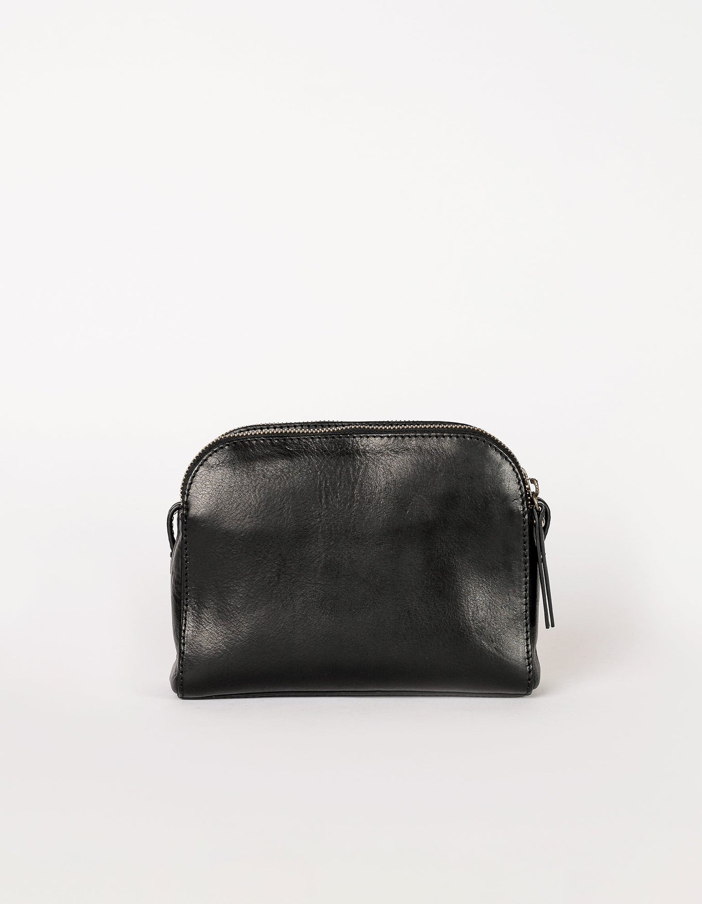 Sac à main bandoulière en cuir certifié | Noir "emily leather strap black stromboli leather"