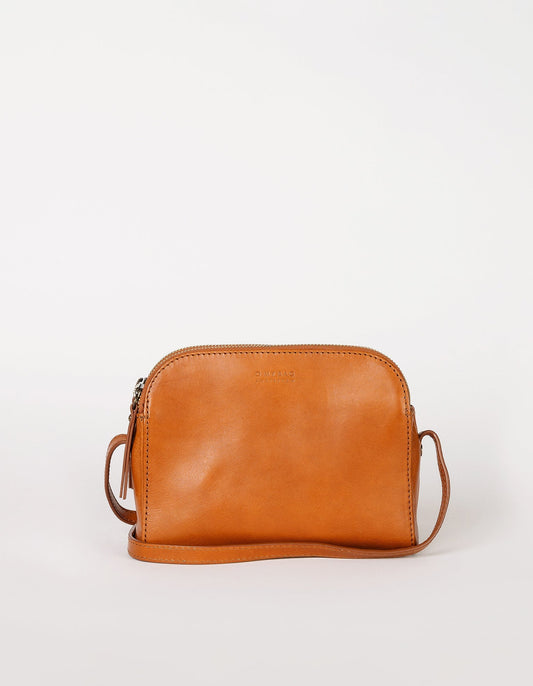Sac à main bandoulière en cuir certifié | Marron "emily leather strap cognac stromboli"
