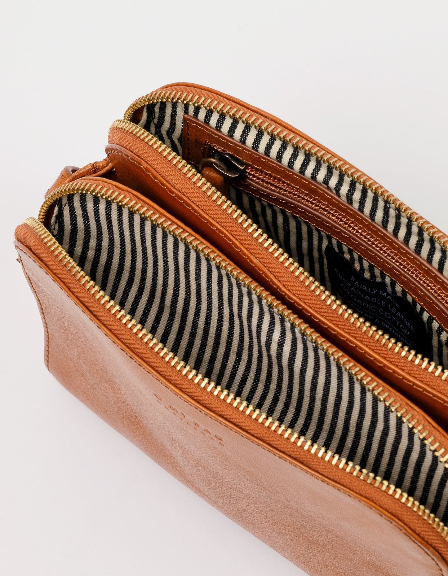 Sac à main bandoulière en cuir certifié | Marron "emily leather strap cognac stromboli"
