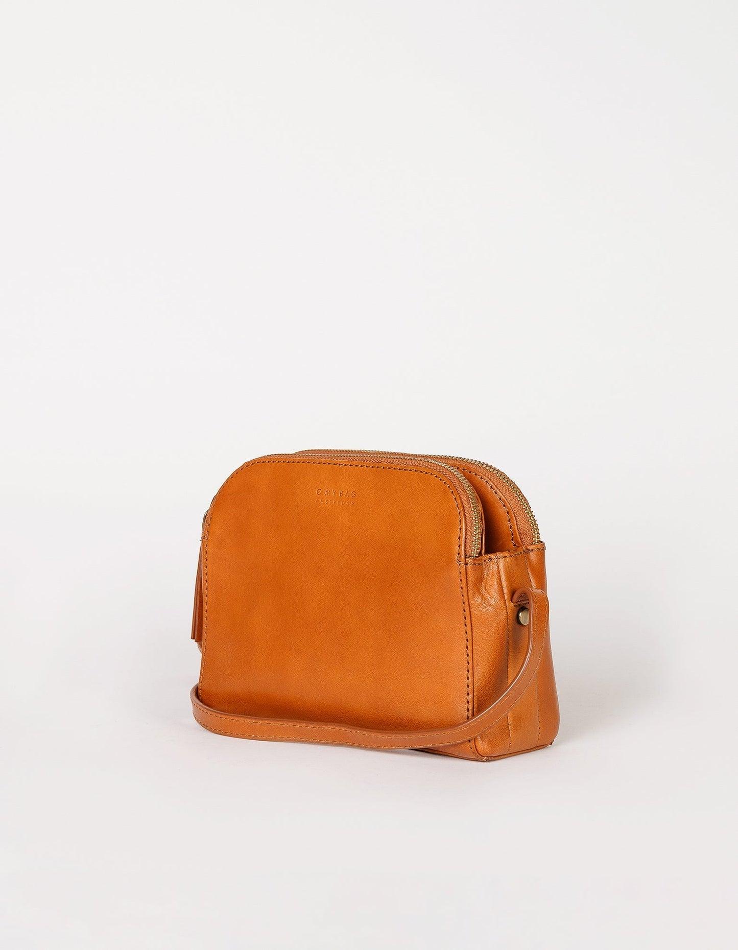 Sac à main bandoulière en cuir certifié | Marron "emily leather strap cognac stromboli"