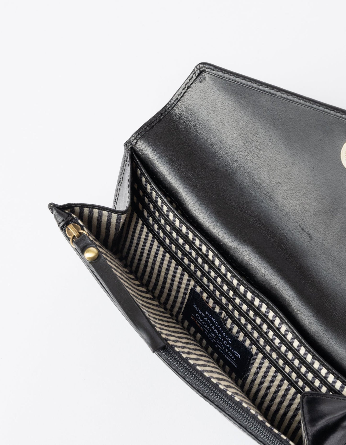 Portefeuille en cuir certifié | noir "pixie's pouch black classic leather""