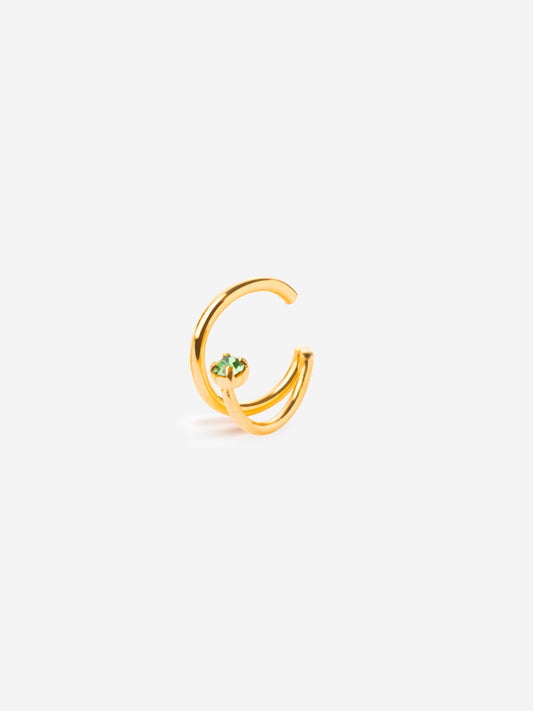 Bague d'oreille en plaqué or certifié | doré "ernest kaki"