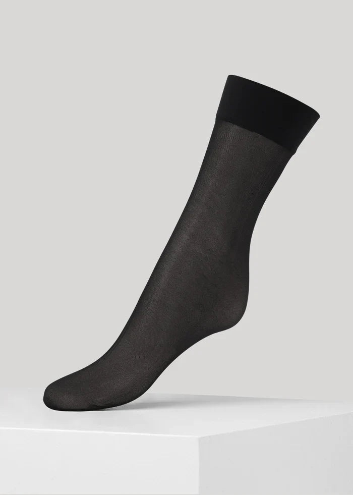 Pack 2 paires de chaussettes noires en recyclé-  eva pop socks 15 denier