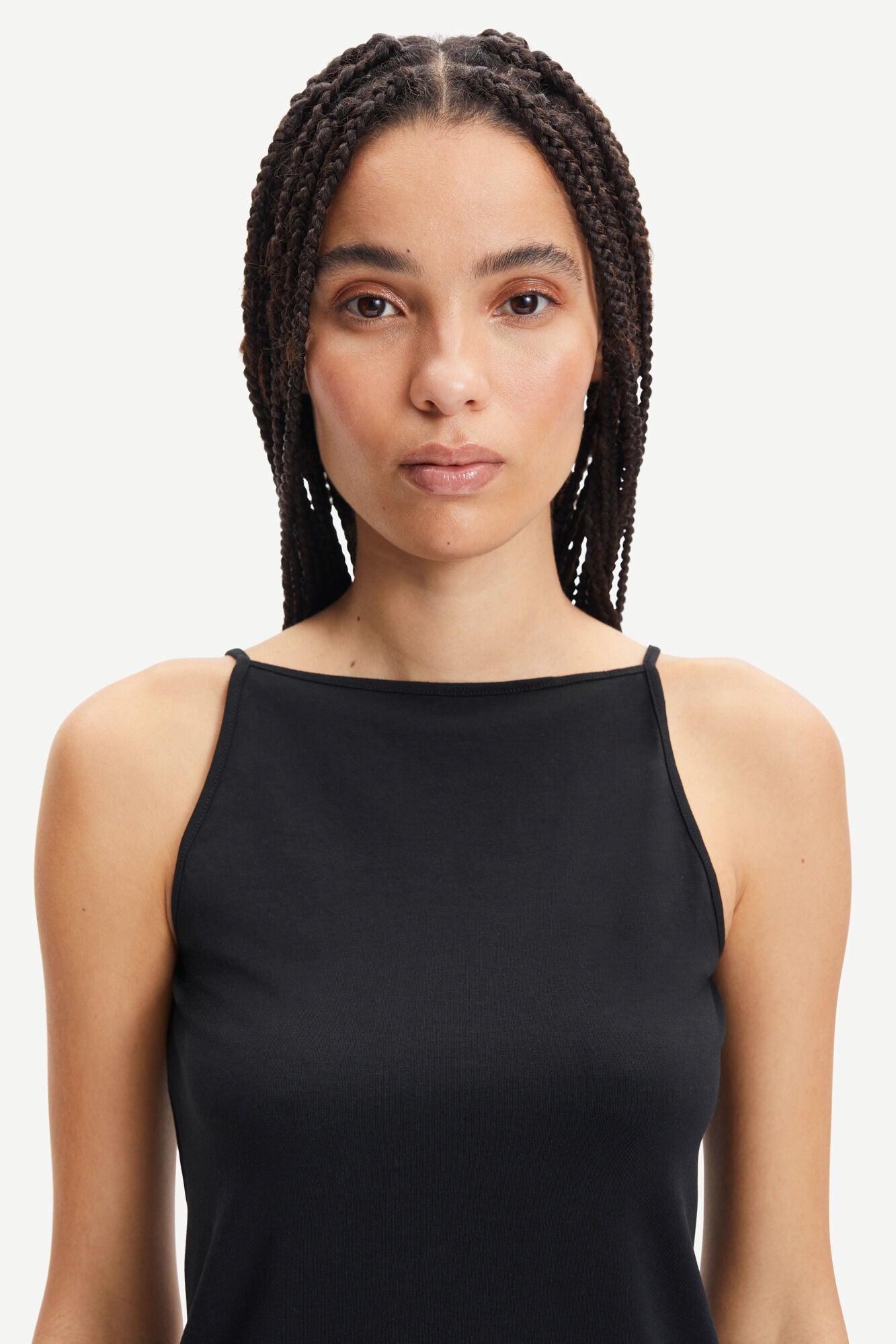 Débardeur noir en tencel et coton bio - stinna top black