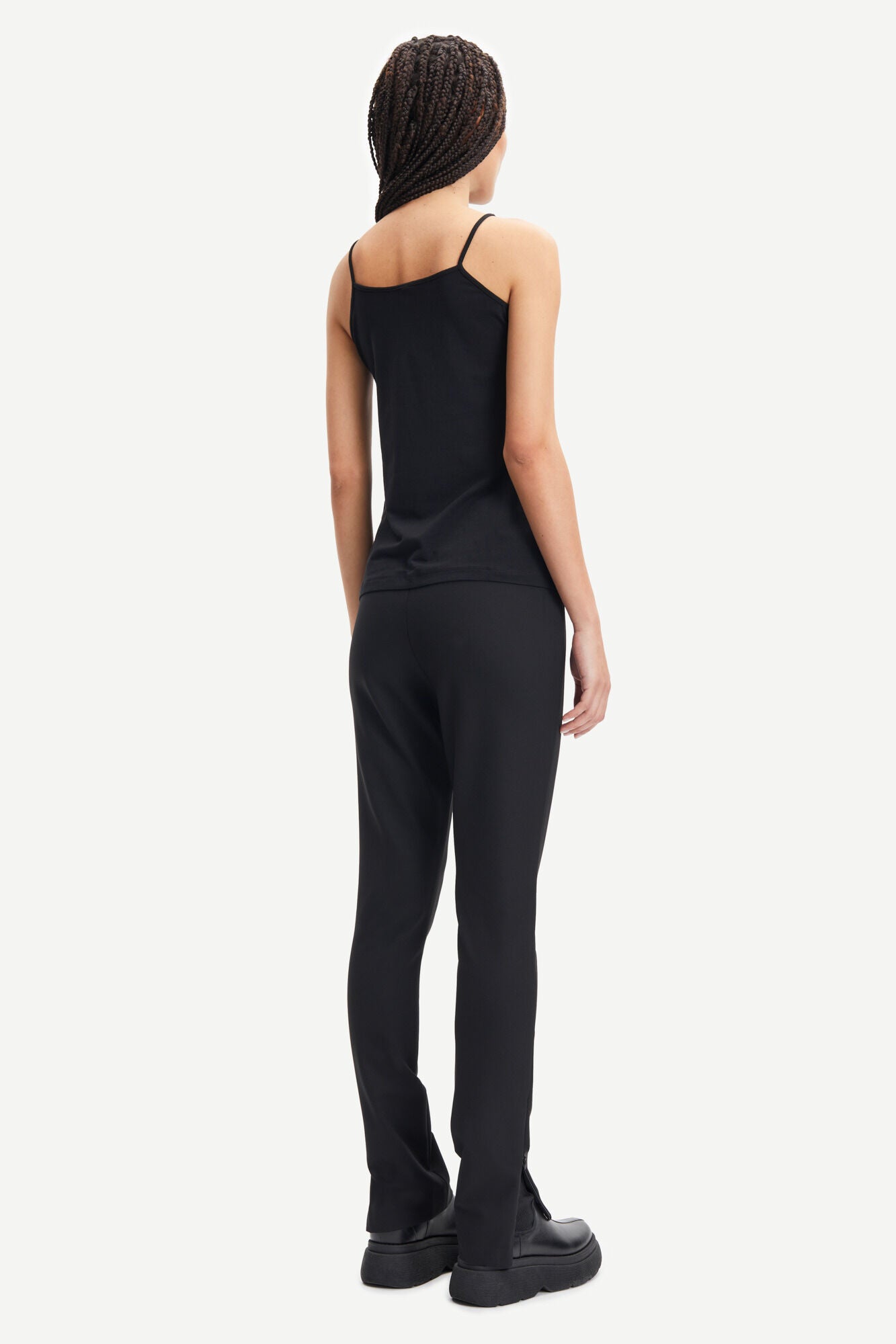 Débardeur noir en tencel et coton bio - stinna top black