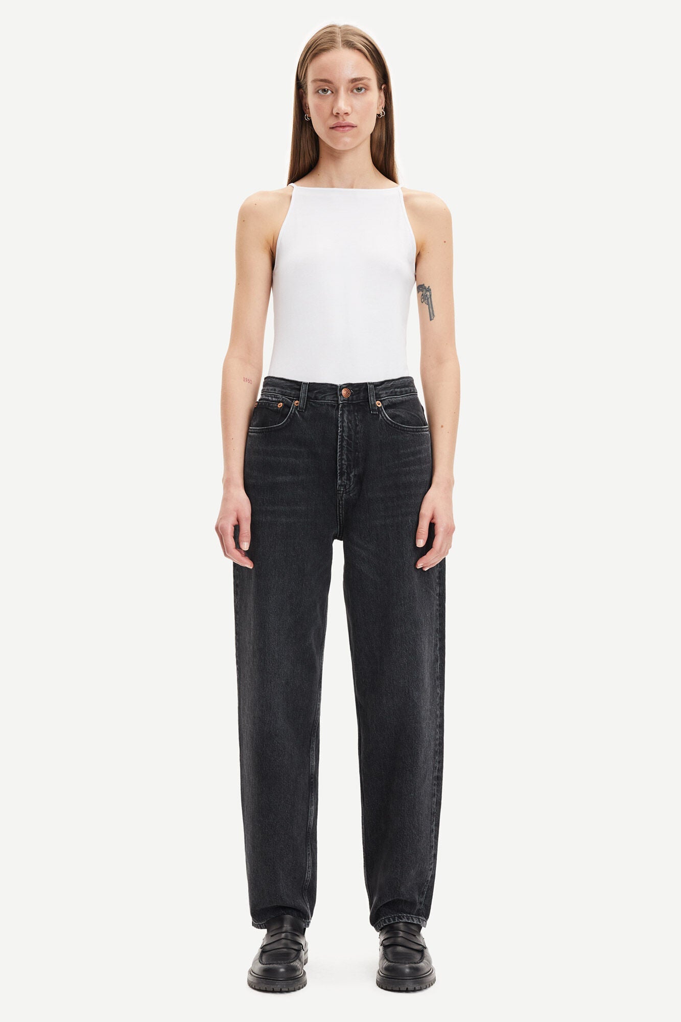 Débardeur blanc en tencel et coton bio - stinna top white