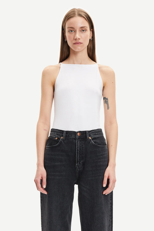 Débardeur blanc en tencel et coton bio - stinna top white