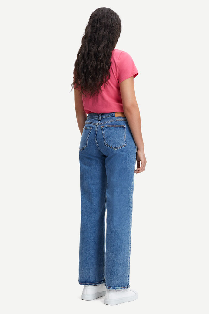 T-shirt rose bonbon en coton bio - solly tee solid 205 - honeysuckle