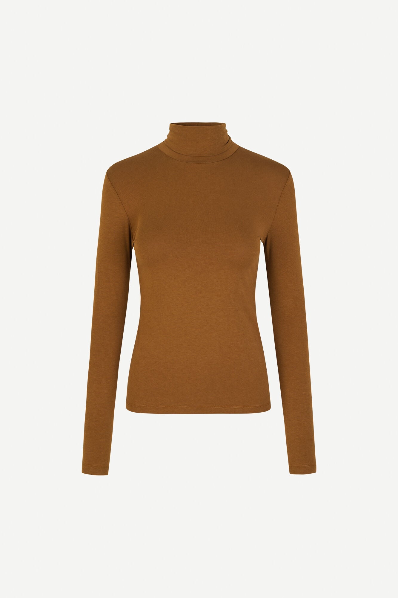 Col roulé camel en coton bio et modal - ester monks robe