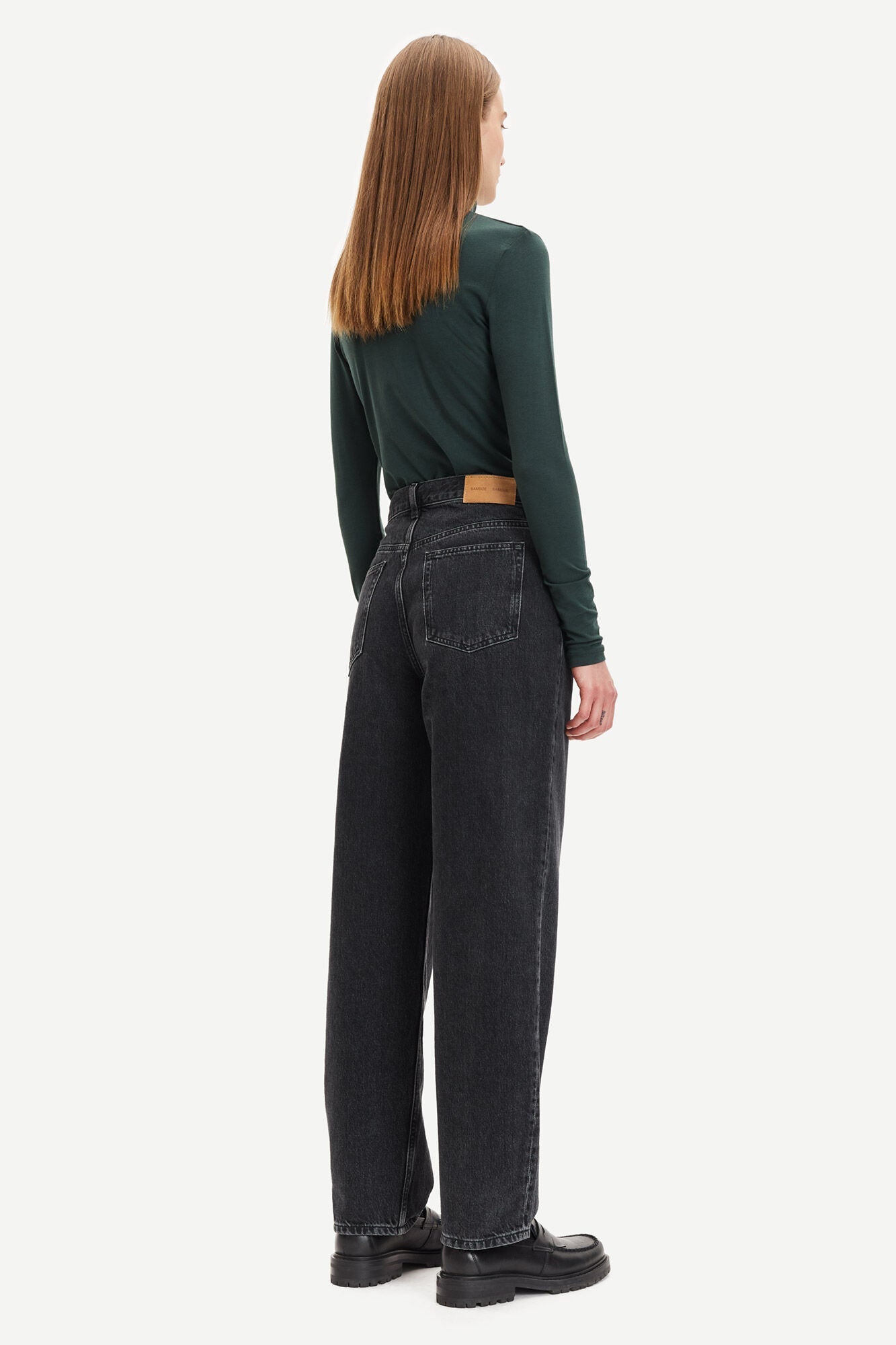 Col roulé vert foncé en coton bio et modal - ester t-n 265 darkest spruce