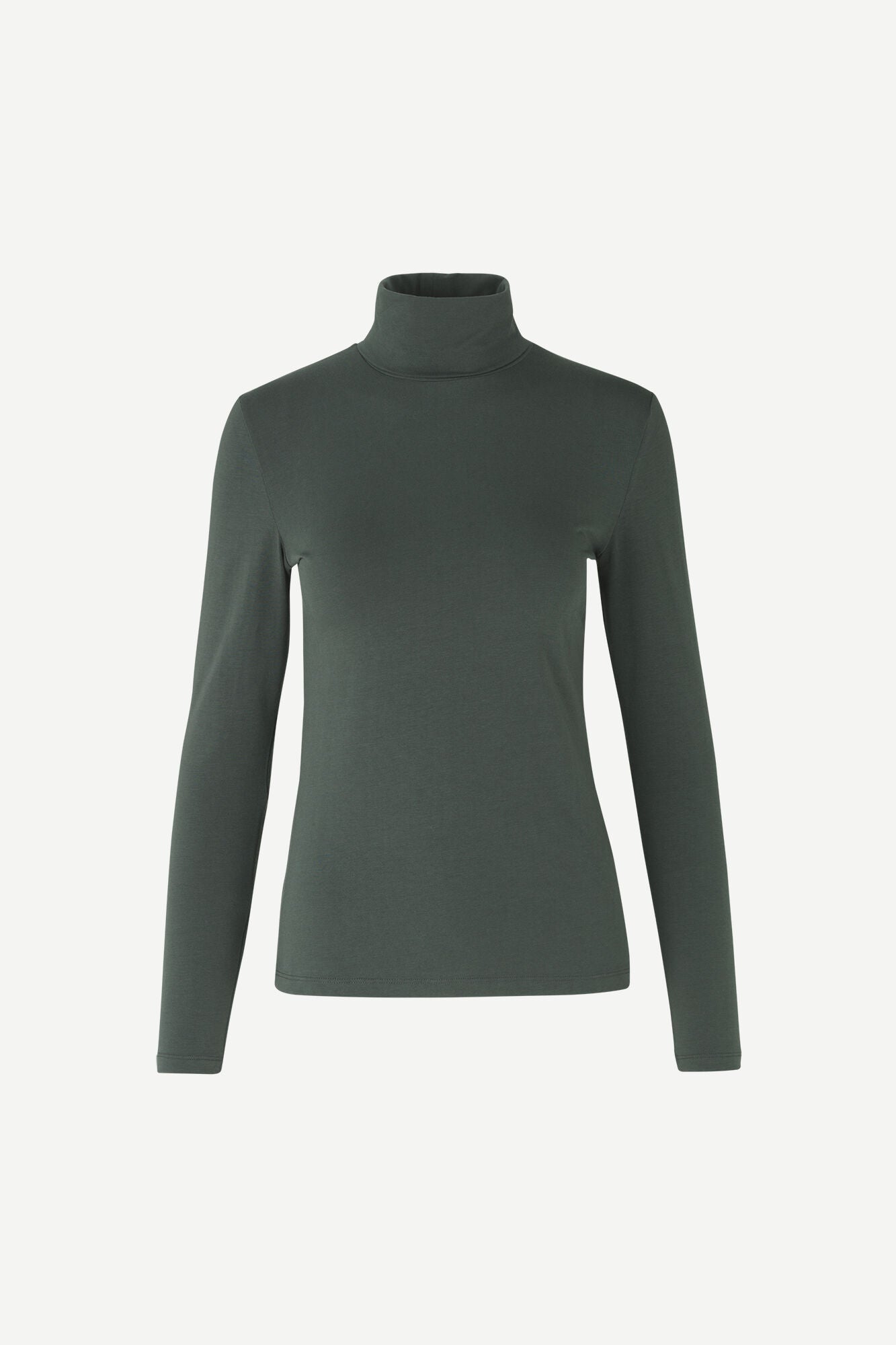 Col roulé vert foncé en coton bio et modal - ester t-n 265 darkest spruce