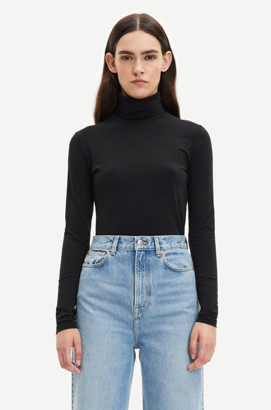 Col roulé noir en coton bio et modal - ester t-n 265 black