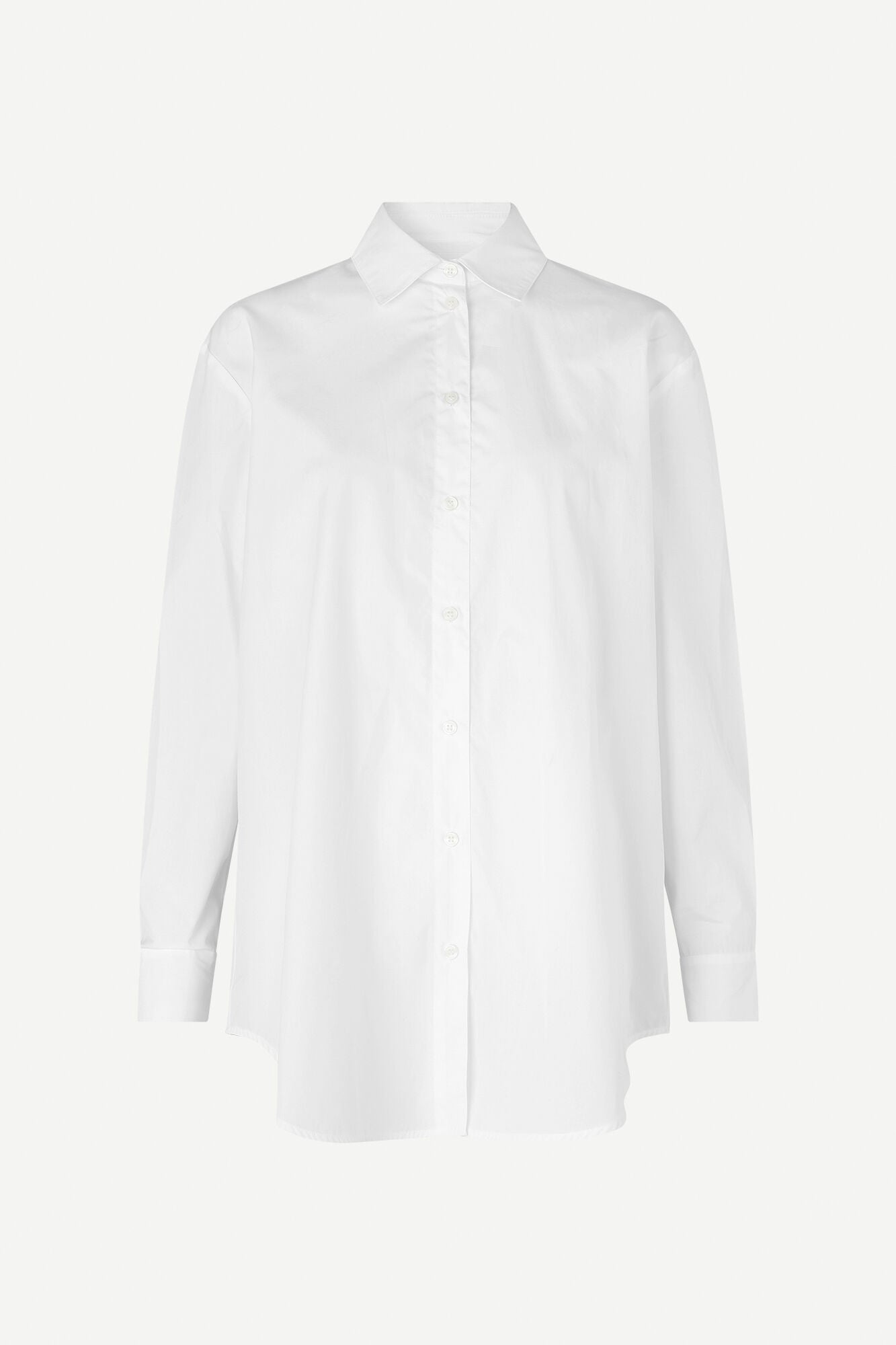 Chemise oversize en coton bio | blanc "haley shirt white"