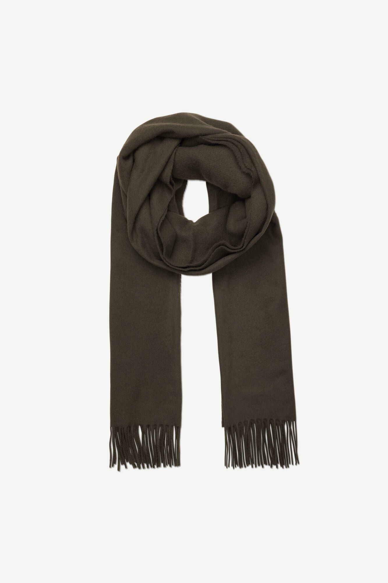 Écharpe en laine et cachemire recyclés | Taupe "accola maxi scarf mulch"