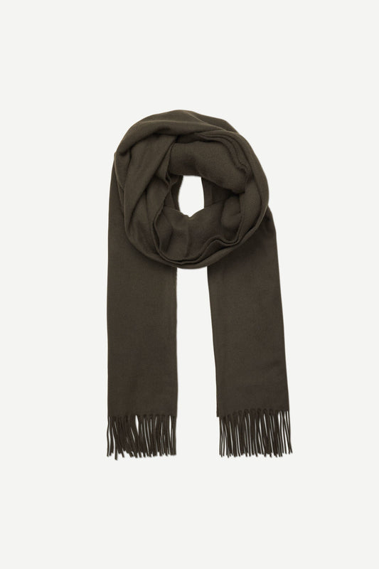 Écharpe en laine et cachemire recyclés | Taupe "accola maxi scarf mulch"