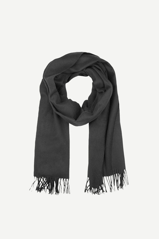 Écharpe en laine et cachemire recyclés | Noir "accola maxi scarf black"