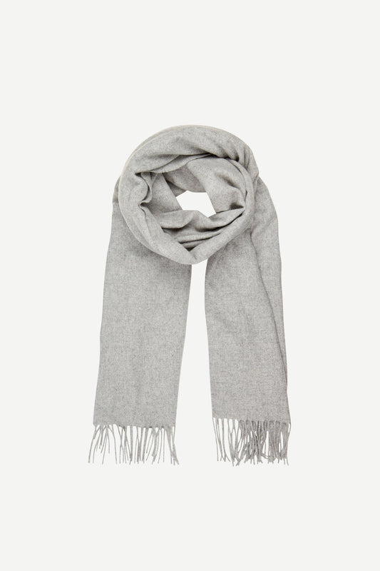 Écharpe en laine et cachemire recyclés | Gris "accola maxi scarf grey melange"