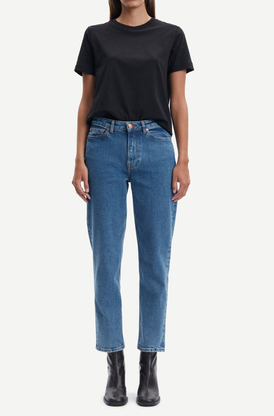 Jean droit bleu en coton bio - marianne jeans light ozone marble