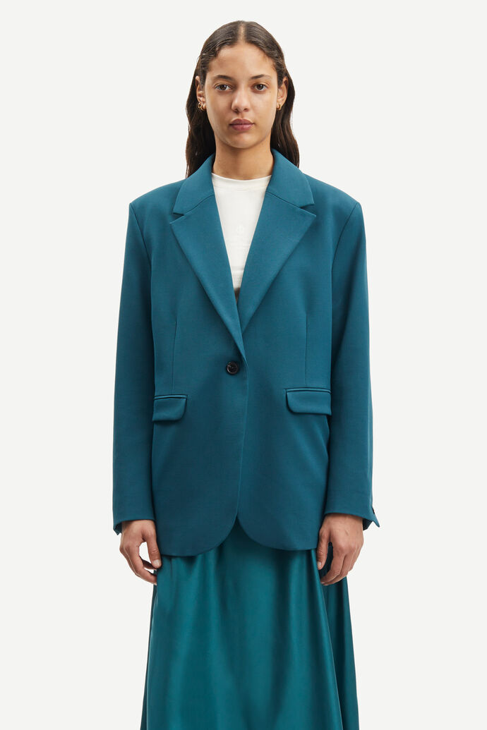 Blazer oversize en recyclé | bleu turquoise "Haven blazer atlantic deep"