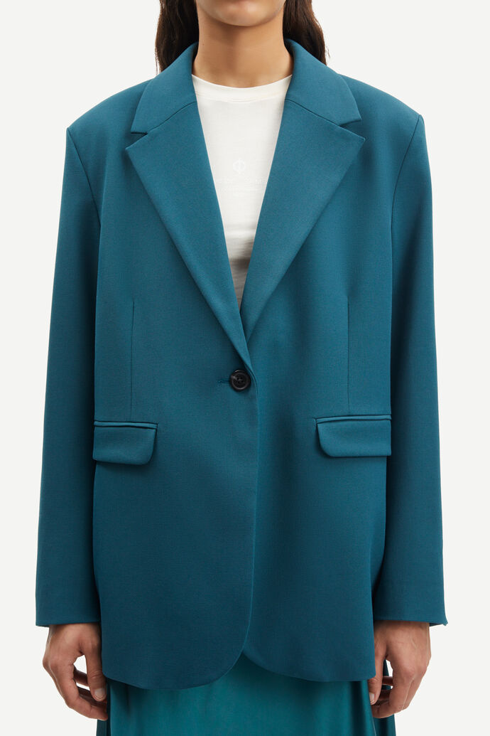 Blazer oversize en recyclé | bleu turquoise "Haven blazer atlantic deep"
