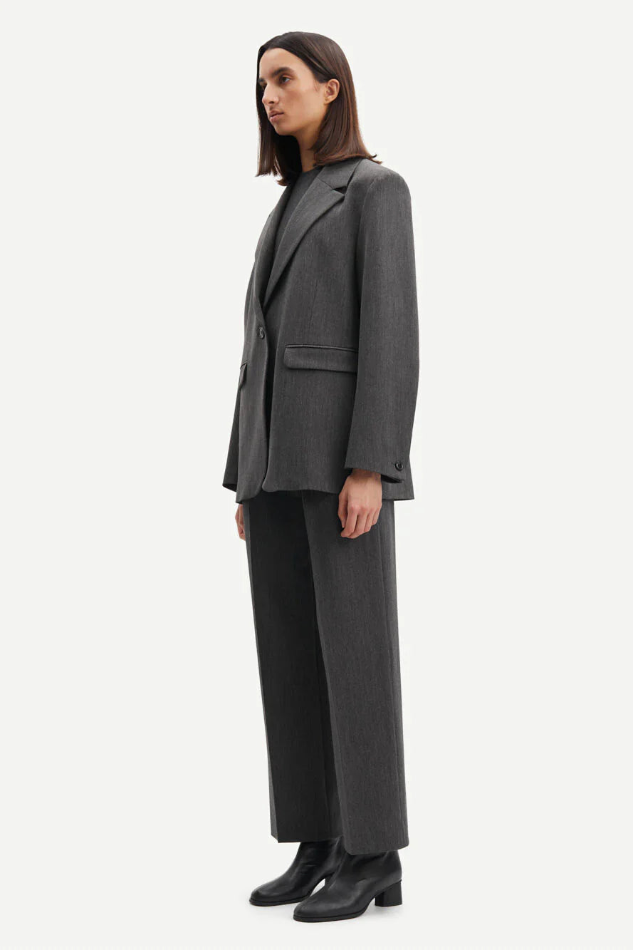 Blazer en recyclé et ecovero | Gris "haven blazer dark grey melange"