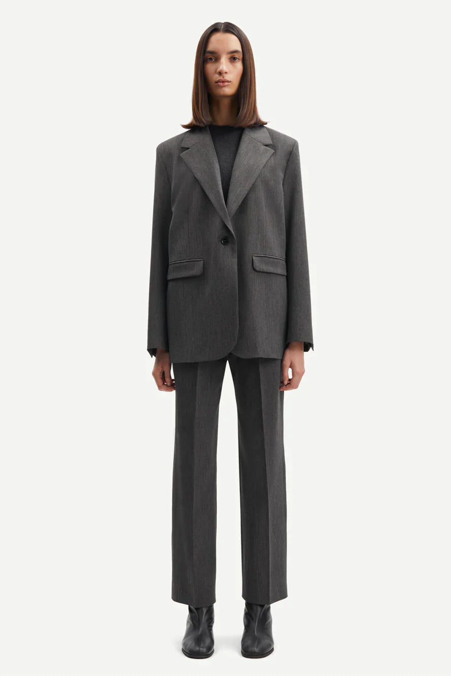 Blazer en recyclé et ecovero | Gris "haven blazer dark grey melange"