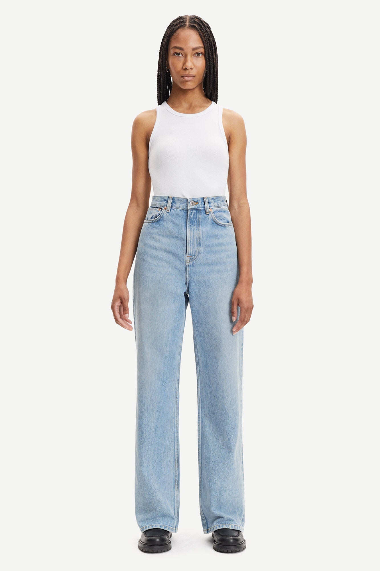 Jean ample en coton bio | bleu clair "rebecca jeans vintage legacy"